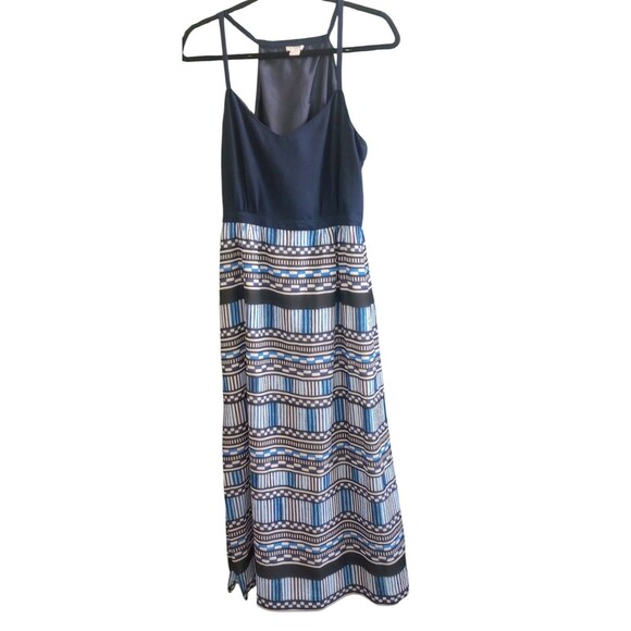 J. Crew Dresses & Skirts - J.Crew Maxi Halter Dress Straight Skirt Geometric Size 8 Petite